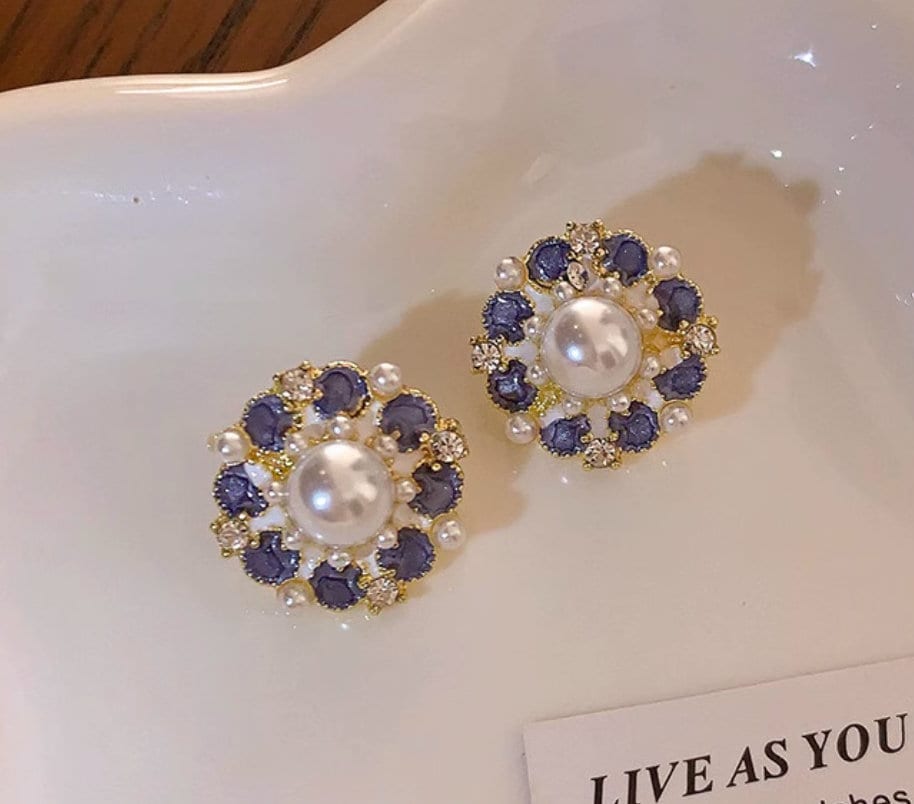 Amethyst Stud Earrings- Royal Purple, Vintage Victorian Luxury Gemstone Jewelry