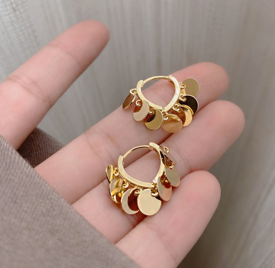 Bling Bling Circle Hoop Earrings