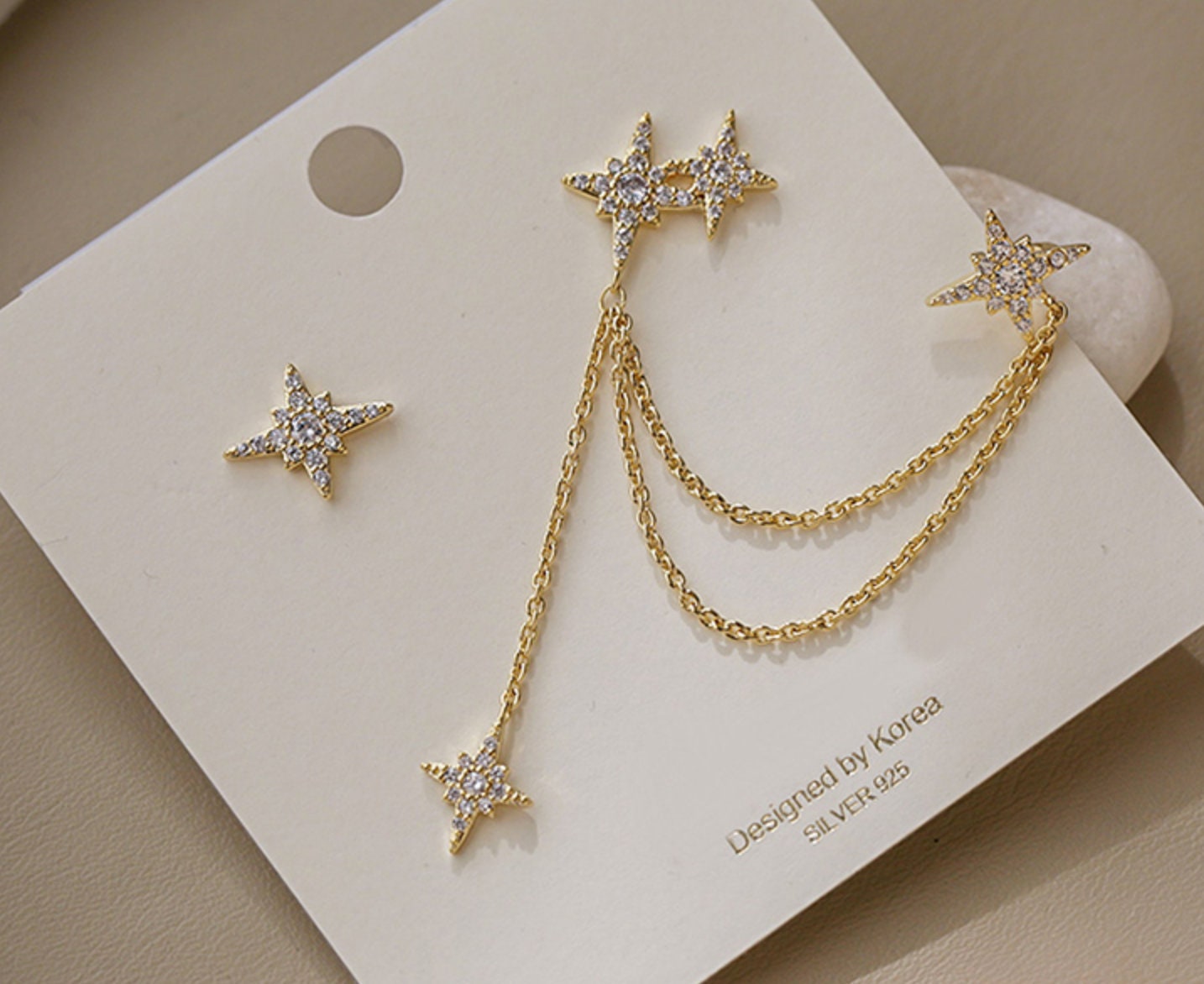 Mysterious Star Tassel Ear Cuffs/ Earrings