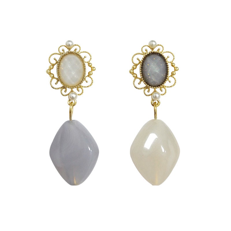 Baroque Pearl Gems Earrings