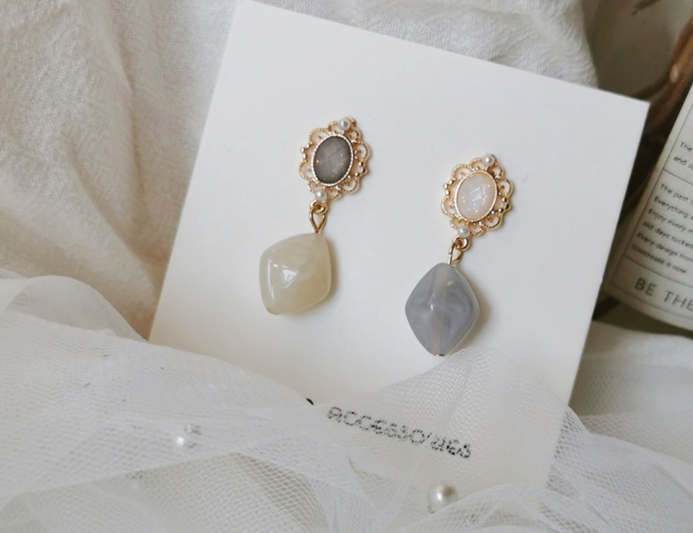 Baroque Pearl Gems Earrings