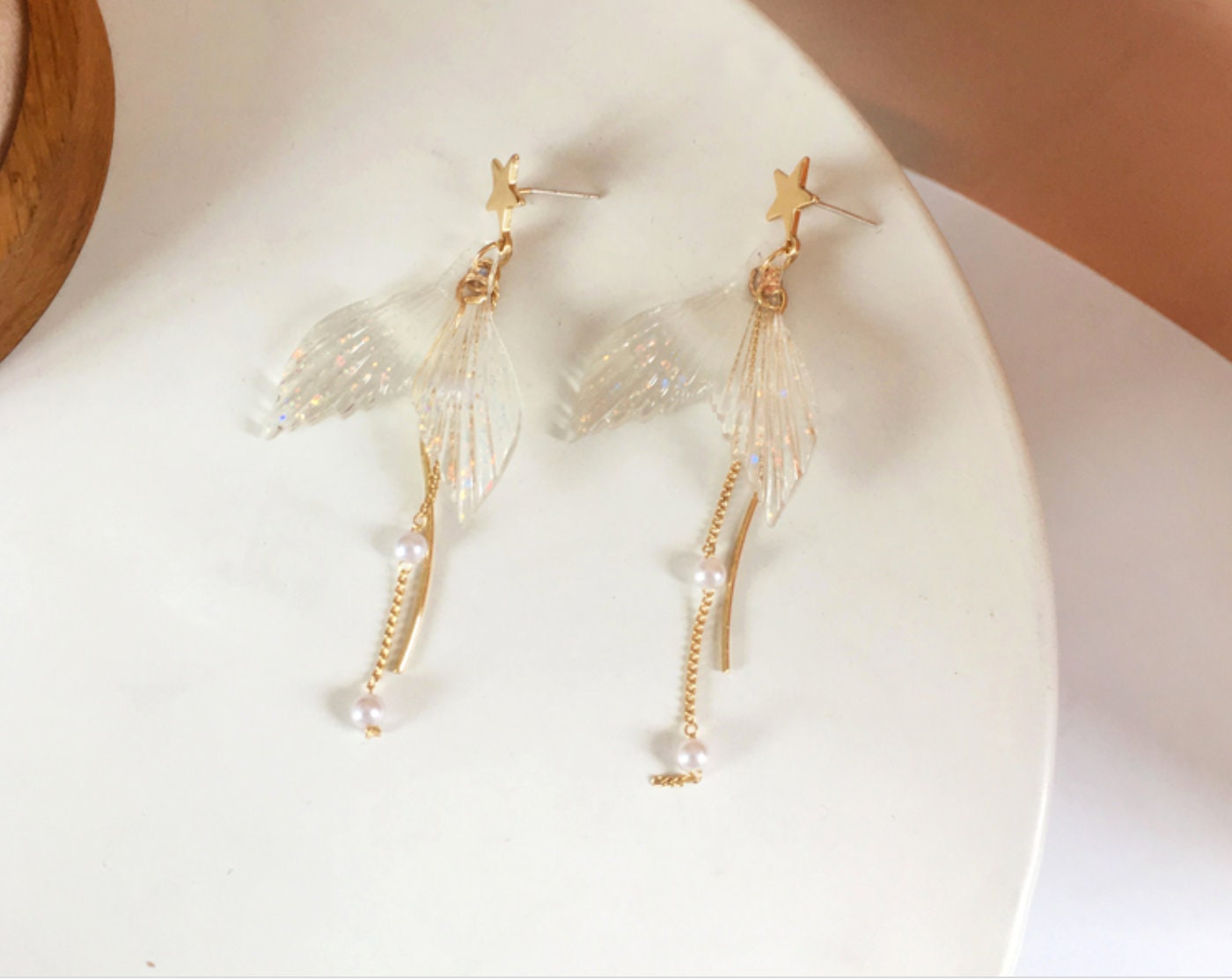 Dreamy Mermaid Glittering Pearl Earrings