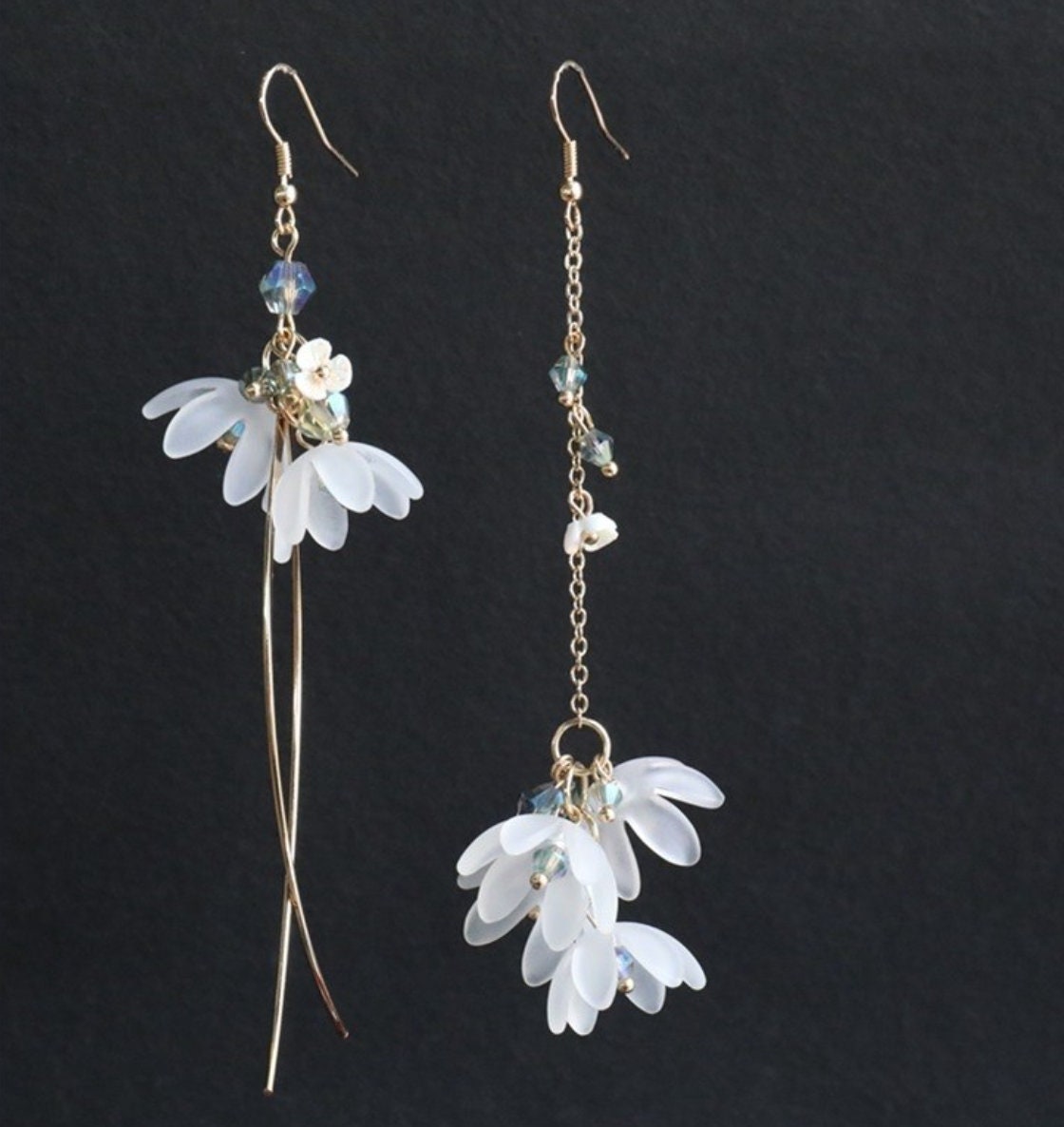 Summer Snowdrop Flower Dangling Earrings