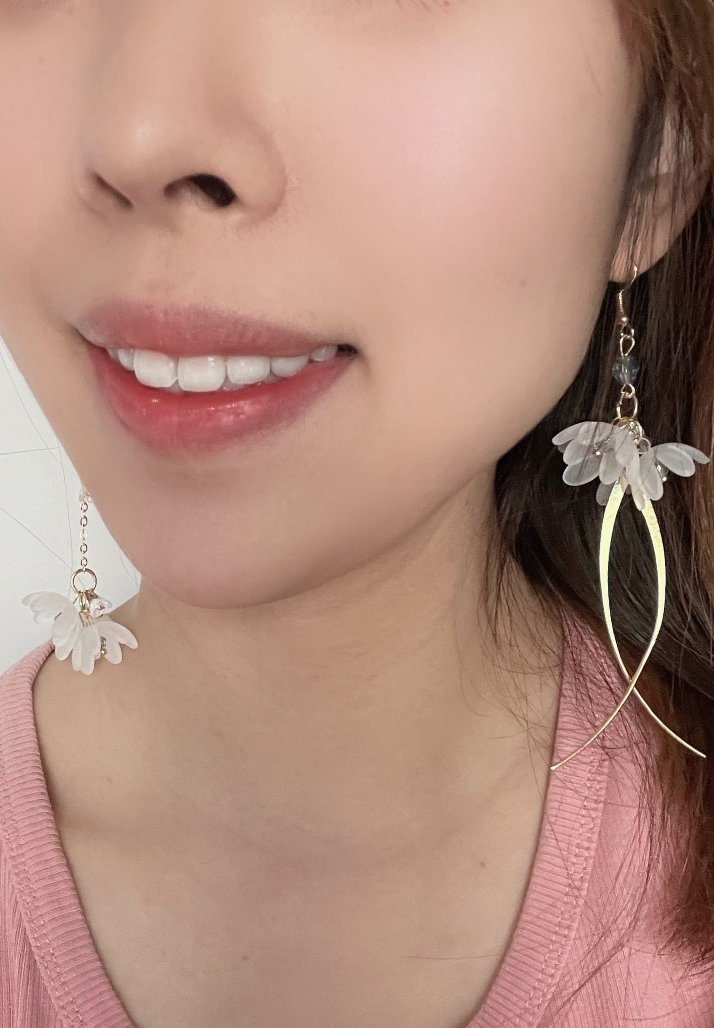 Summer Snowdrop Flower Dangling Earrings