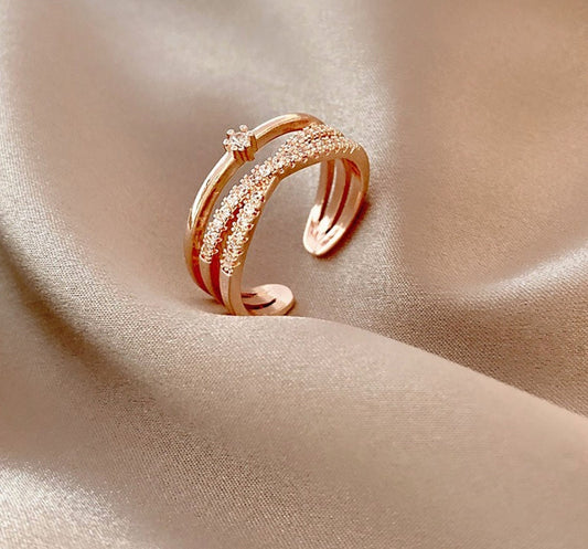 Stackable rose gold ring